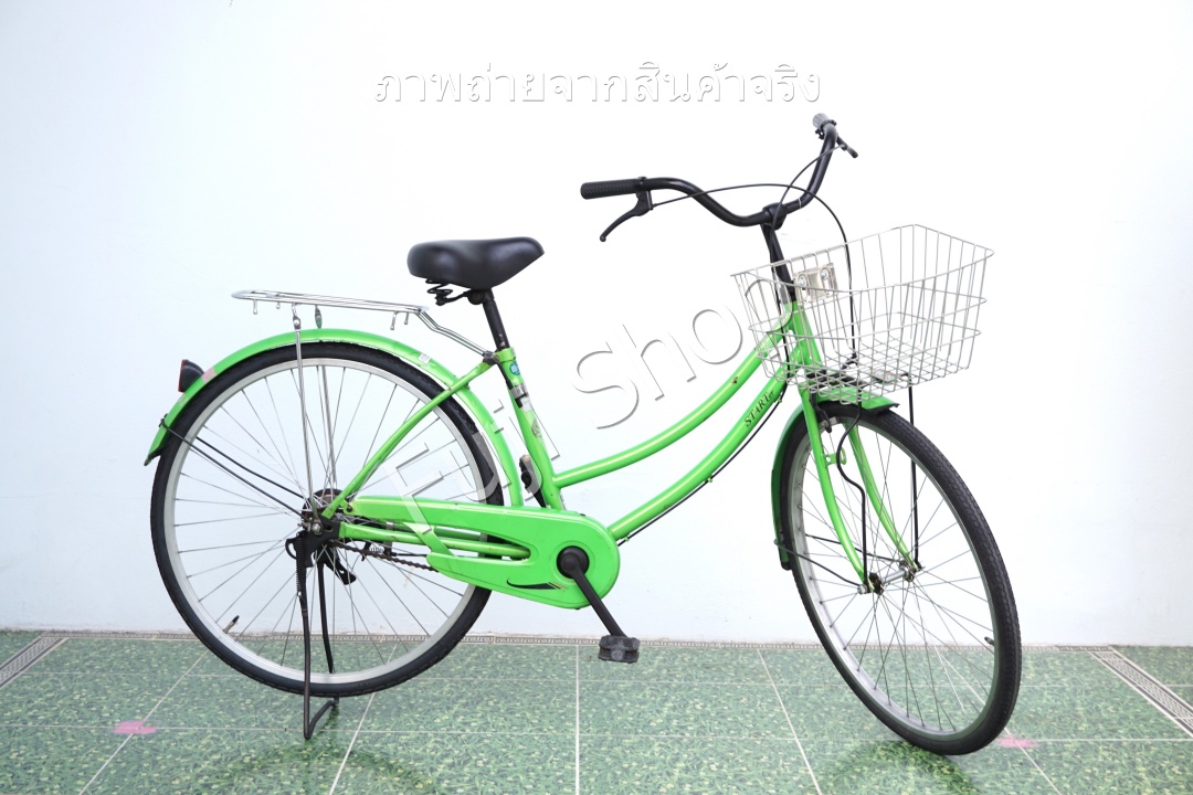 จักรยานแม่บ้านญี่ปุ่น - ล้อ 26 นิ้ว - ไม่มีเกียร์ - สีเขียว [จักรยานมือสอง]