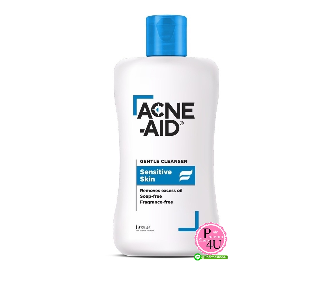 (สีฟ้า) Acne Aid Gentle Cleanser 100mL แอคเน่ เอด สบู่เหลวล้างหน้า ผิวแห้งถึงผิวผสม รวมถึงผิวแพ้ง่าย
