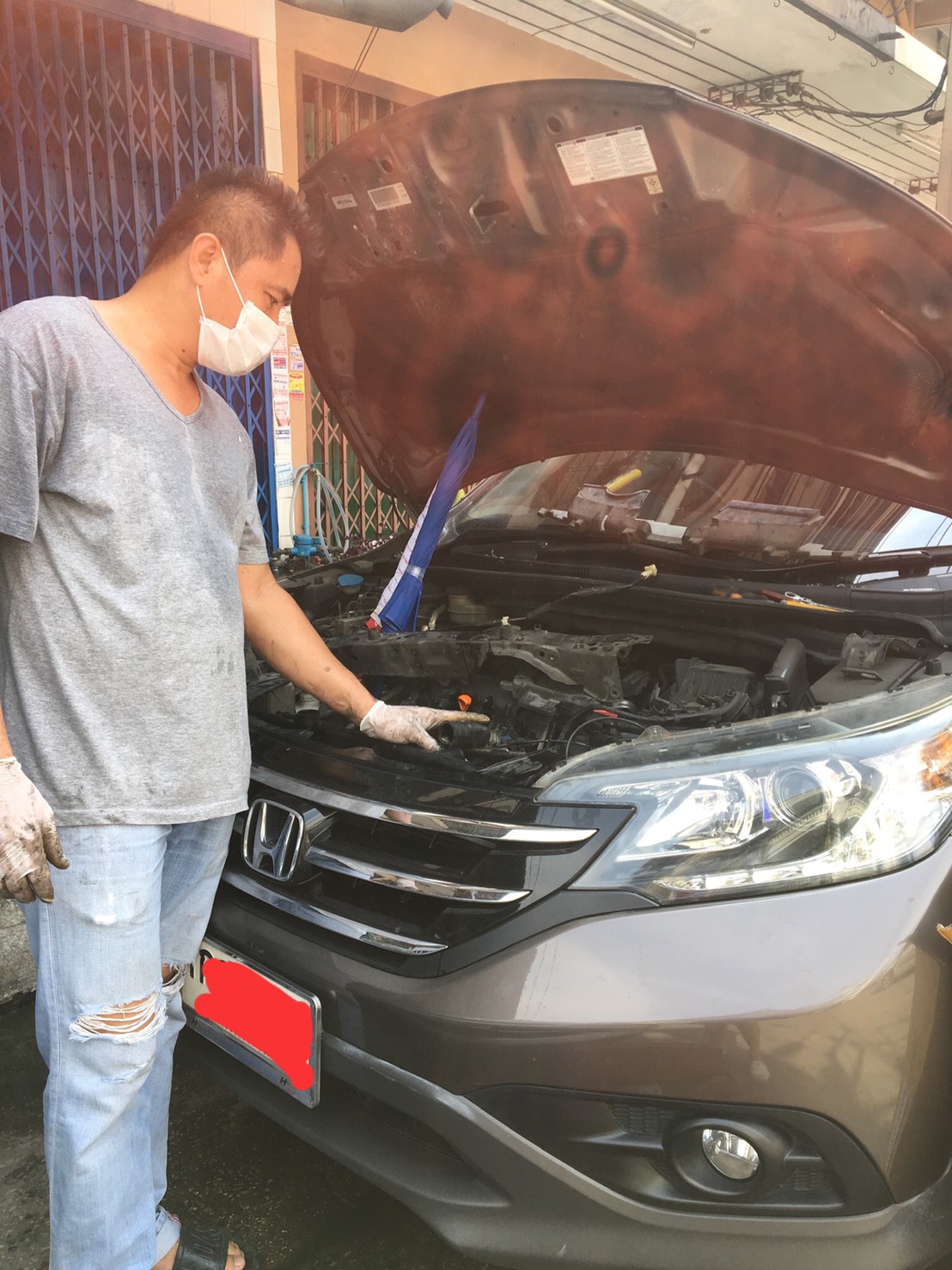 งานติดตั้งหม้อน้ำรถยนต์นอกสถานที่