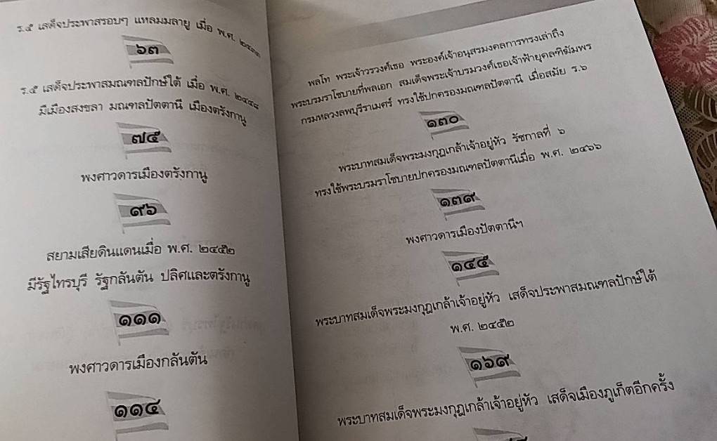 พระมหากษัตริย์ไทย กับปัตตานี กลันตัน ไทรบุรี และตรังกานู ในสยามประเทศ