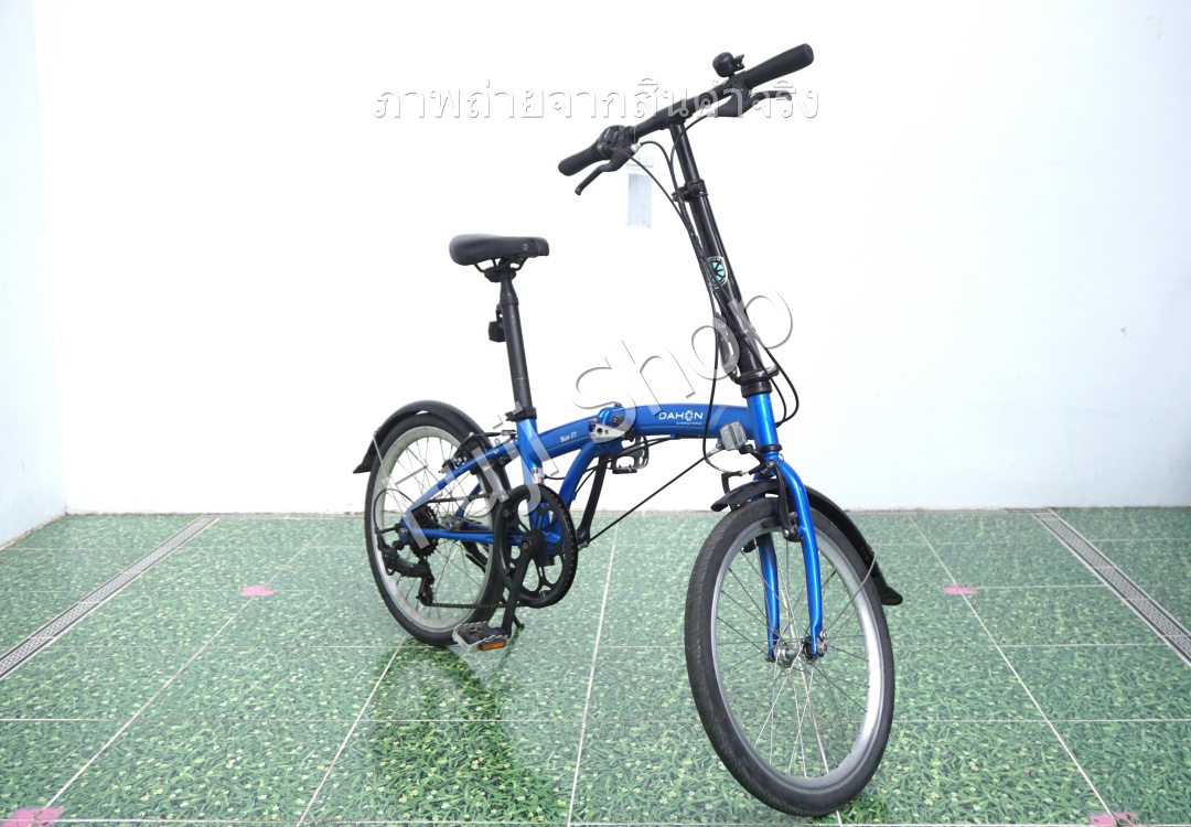 จักรยานพับได้ญี่ปุ่น - ล้อ 20 นิ้ว - มีเกียร์ - ยางตัน - Dahon SUV D6 - สีน้ำเงิน [จักรยานมือสอง]
