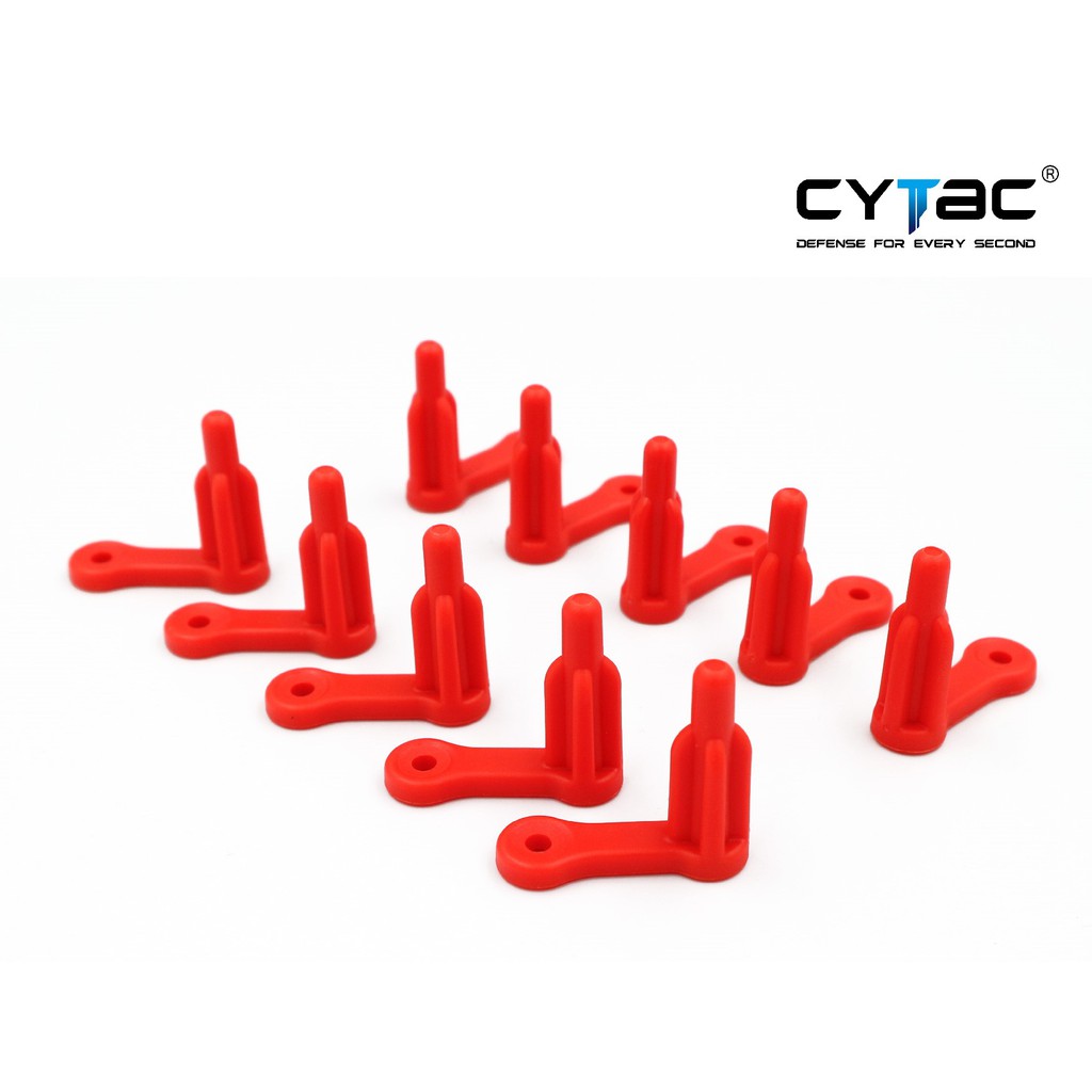 CYTAC ตัวเซฟตี้รังเพลิง 9mm. (2 ตัว /ชุด) Orange ส้ม