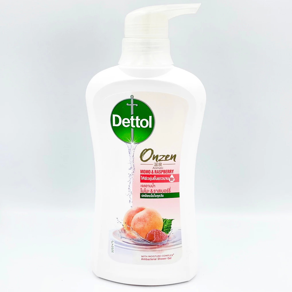 DETTOL เดทตอล เจลอาบน้ำ ออนเซ็น อโรมาติก โมโมะ ราสเบอร์รี่ 450 มล