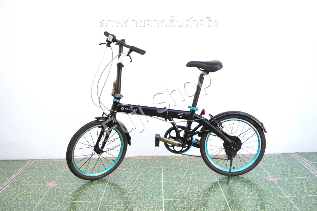 จักรยานพับได้ญี่ปุ่น - ล้อ 20 นิ้ว - มีเกียร์ - อลูมิเนียม - Renault Light 10 - สีดำ [จักรยานมือสอง]