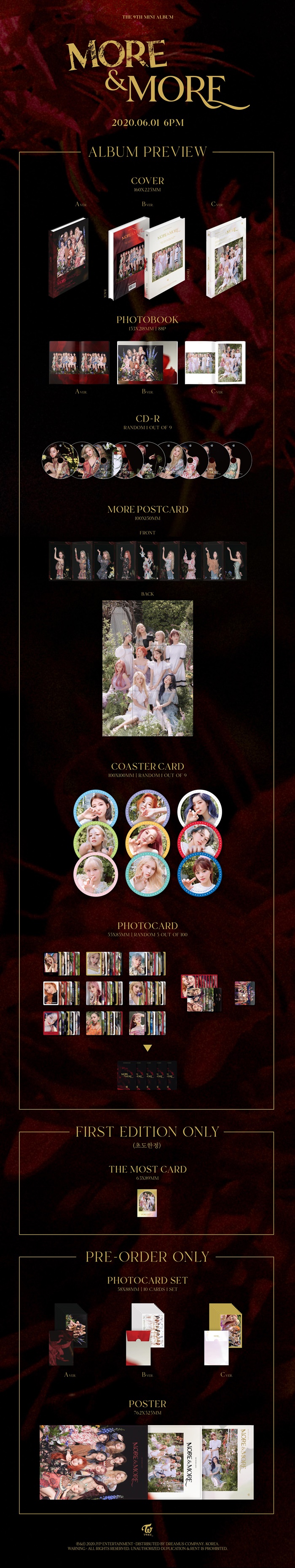 [PRE-ORDER] TWICE - 9th Mini Album "MORE & MORE" (Random Cover - สุ่มปก)