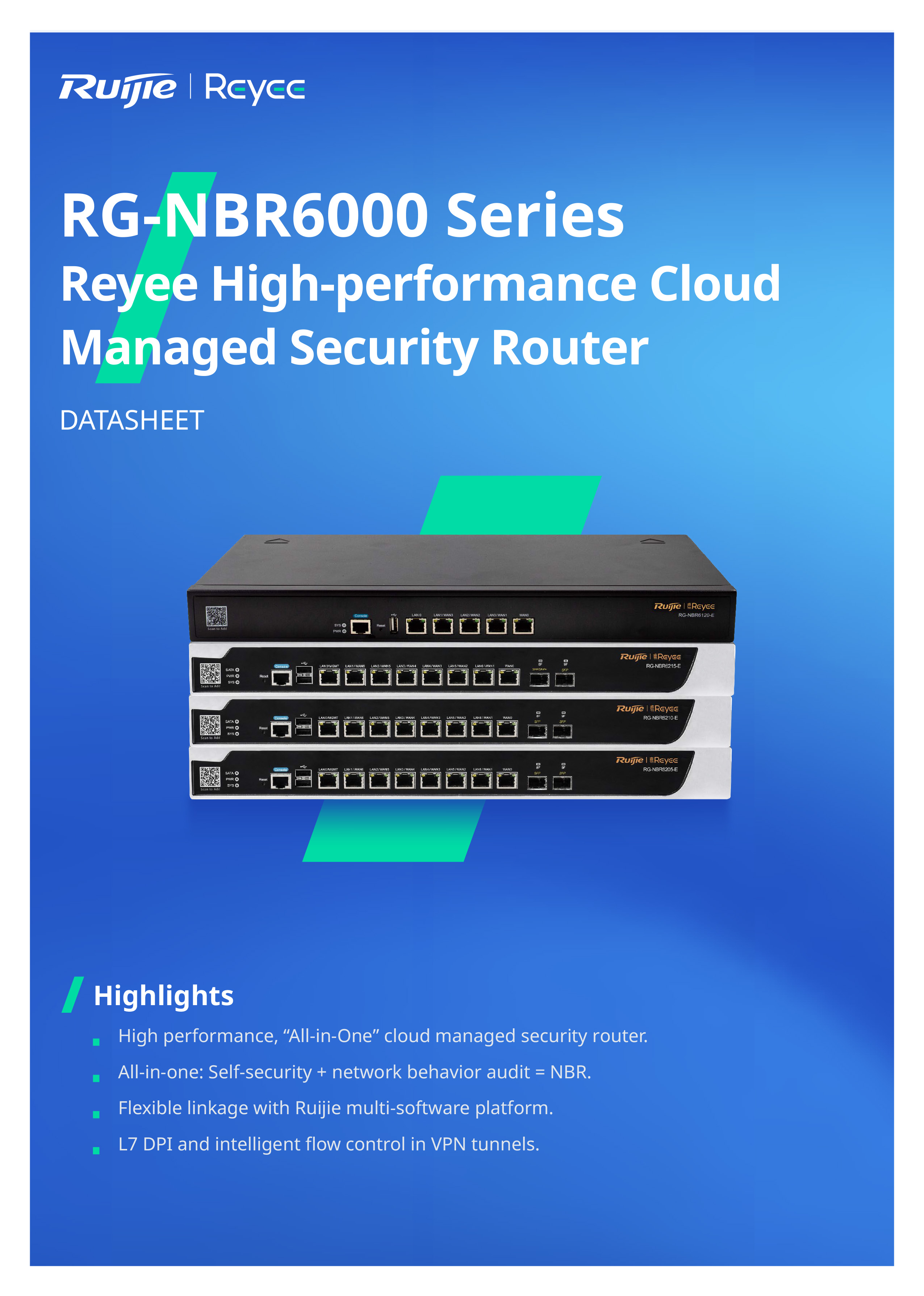 RUIJIE RG-NBR6215-E Security Cloud Manage Router, 1500Client, 2.5Gbps, SFP+ 10G BY BILLIONAIRE SECURETECH RG-NBR6210-E RG-NBR6215-E