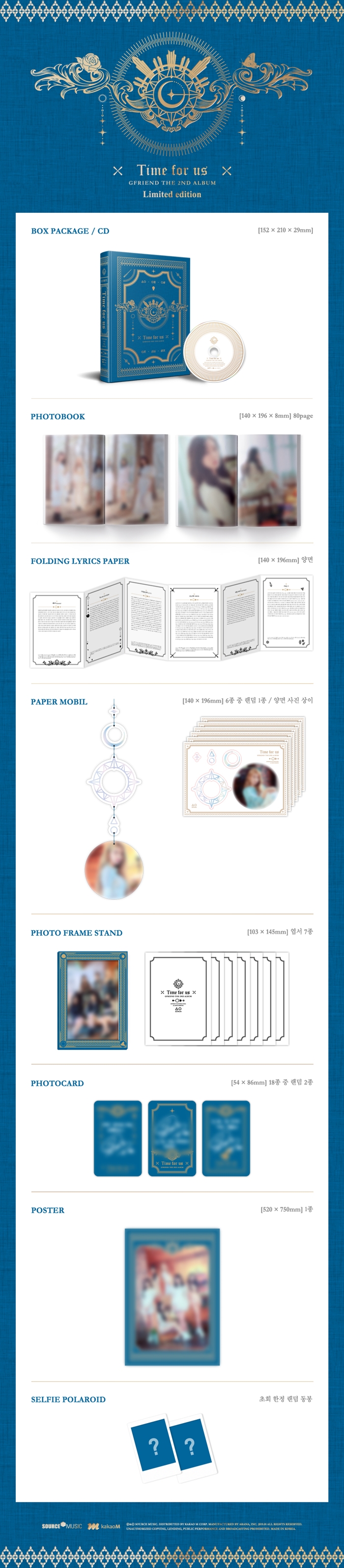 [PRE-ORDER] GFRIEND - 2nd Album "TIME FOR US" (Limited Edition)