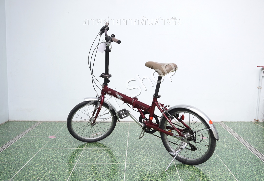 จักรยานพับได้ญี่ปุ่น - ล้อ 20 นิ้ว - มีเกียร์ - อลูมิเนียม - Mini Cooper - สีแดง [จักรยานมือสอง]
