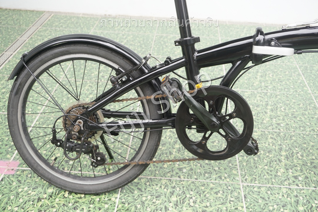 จักรยานพับได้ญี่ปุ่น - ล้อ 20 นิ้ว - มีเกียร์ - อลูมิเนียม - สีดำ [จักรยานมือสอง]