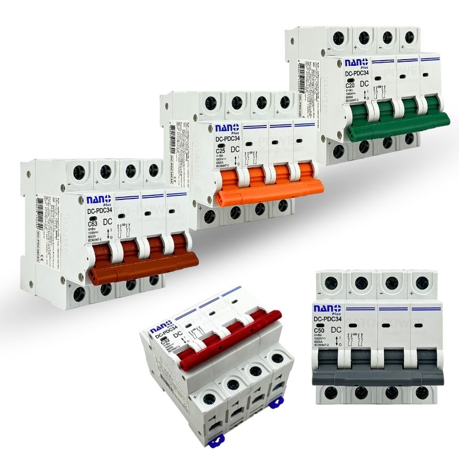 NANO เซอร์กิตเบรกเกอร์ CB DC 4P 6kA รุ่น DC-PDC34 | DC Breaker NANO PLUS