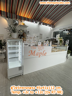 ตู้โชว์เค้กกระจกตรง ตั้งบนเคาน์เตอร์ ขนาดใหญ่ สีขาว RT-98