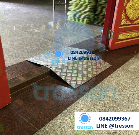 ทางลาดอลูมิเนียมรถเข็น สำเร็จรูป ข้ามธรณีประตู รุ่นประหยัด สูง 8.5,11 และ12ซม.- Door Threshold Ramp 8.5,11 and 12 cm