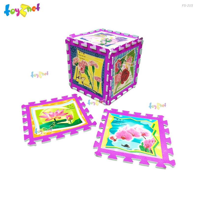 Toyznet 8" Square flowers foam mats(Pinyin Chinese) No.FS-215