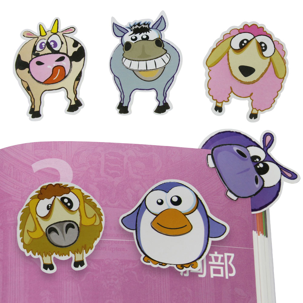 ที่คั่นหนังสือ Bookmark แบบเสียบมุม ลาย Animals