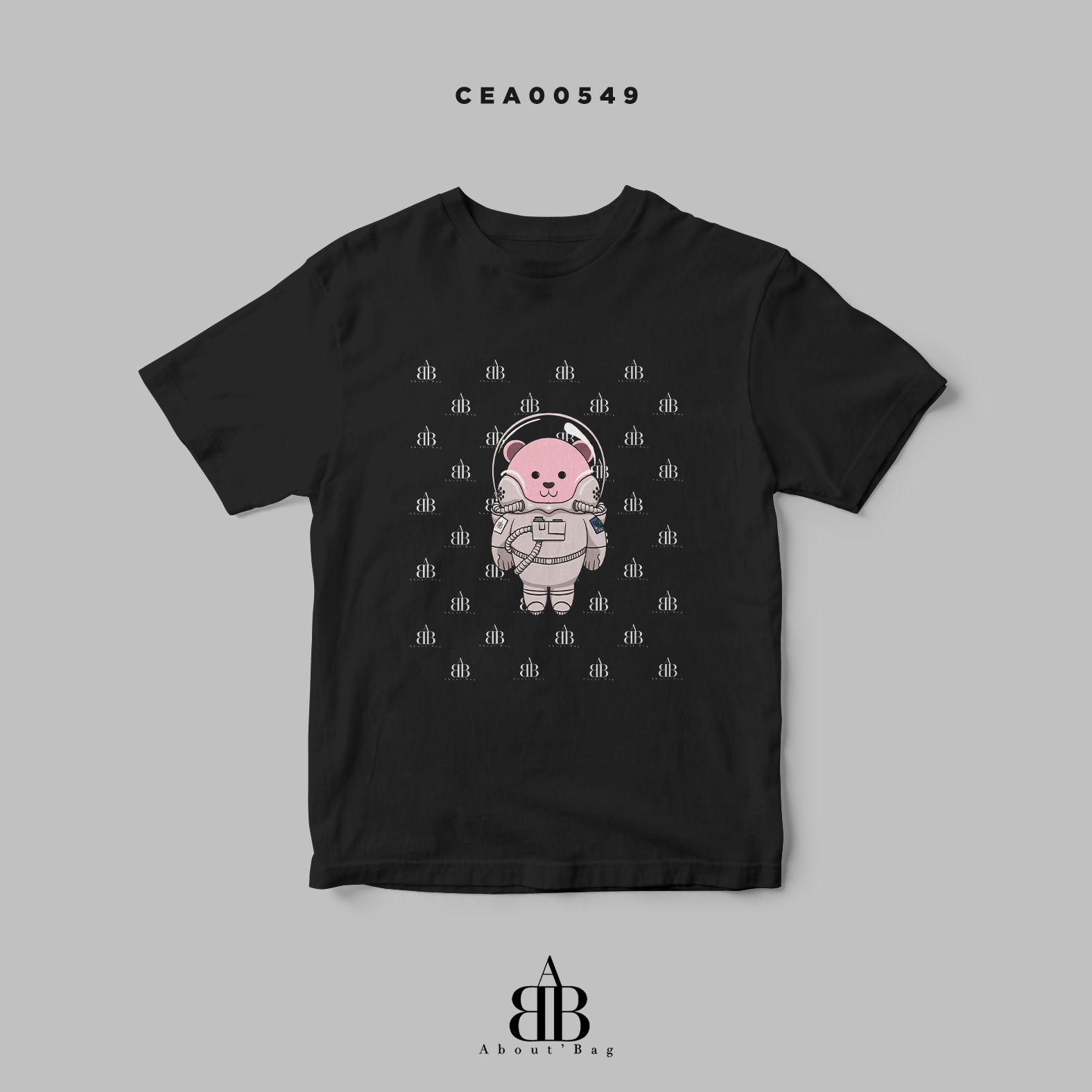 เสื้อยืด พิมพ์ลาย Astronaut'Bears สีดำ CEA00549 #AboutBag #SHOPTER
