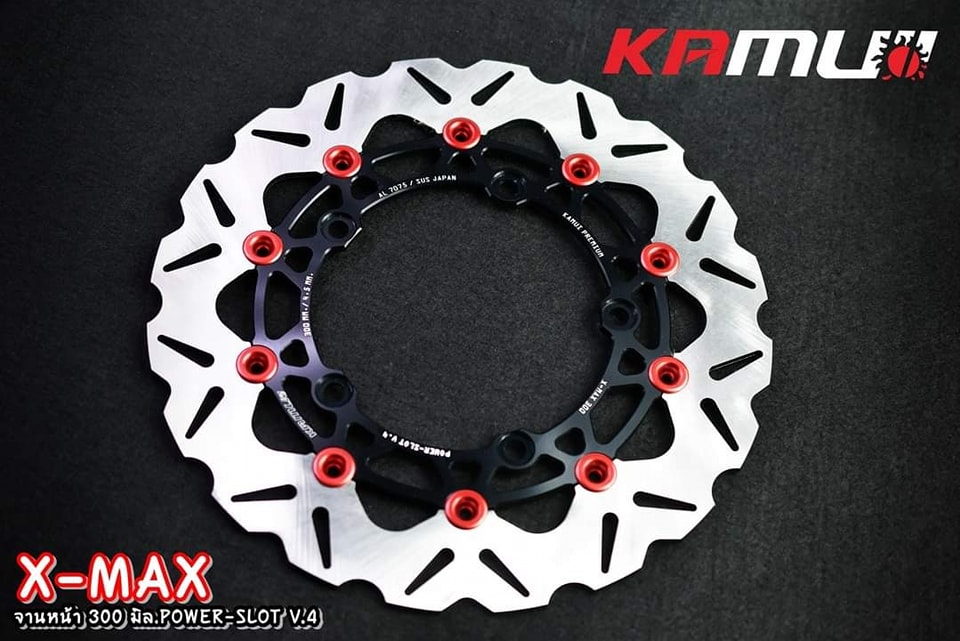 จานดิสก์xmax จานหน้าขนาด 300 มิล. Power-Slot V.4