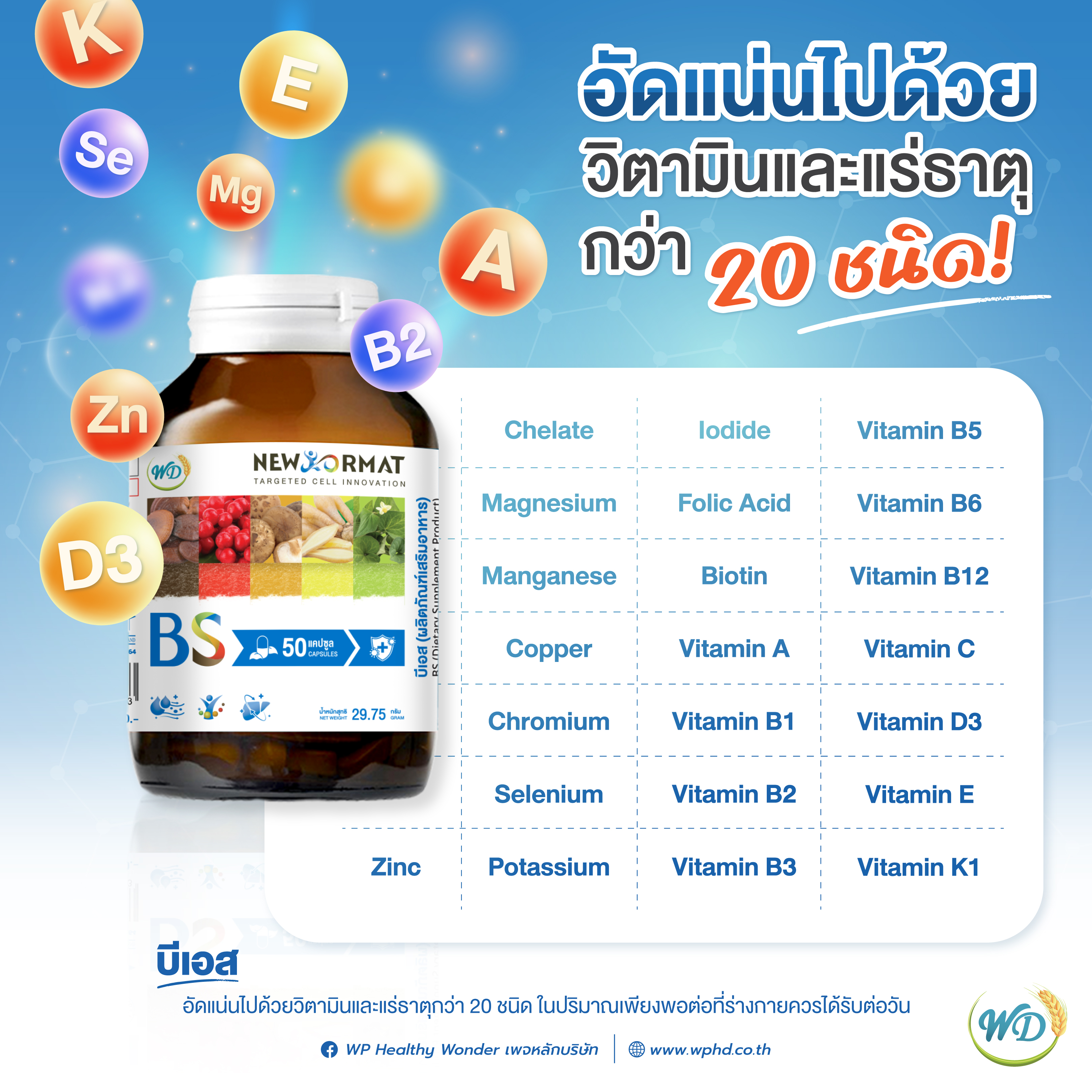 สารสกัดสมุนไพร ลดเบาหวาน ความดัน BS (3 กระปุก)
