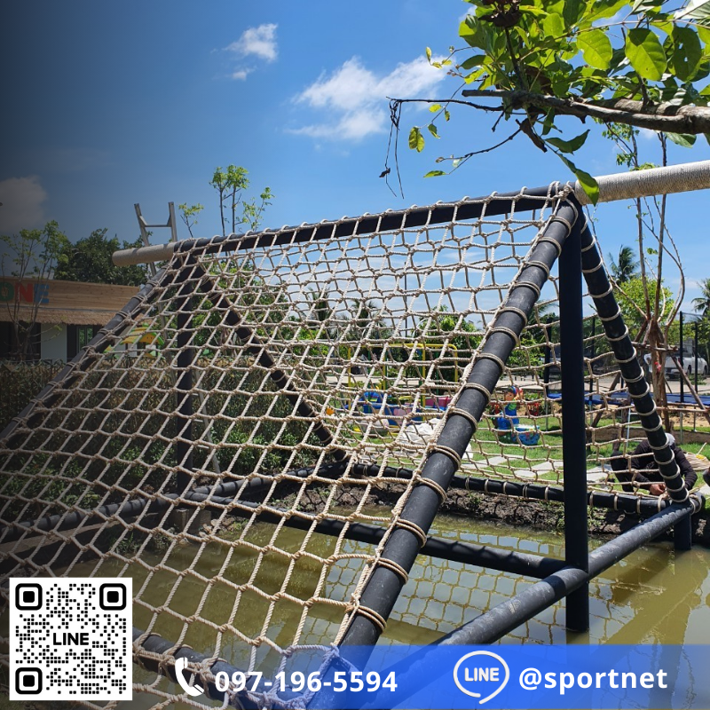 ตาข่ายปีนป่าย เชือกใยยักษ์ 18mm. 20x20cm.