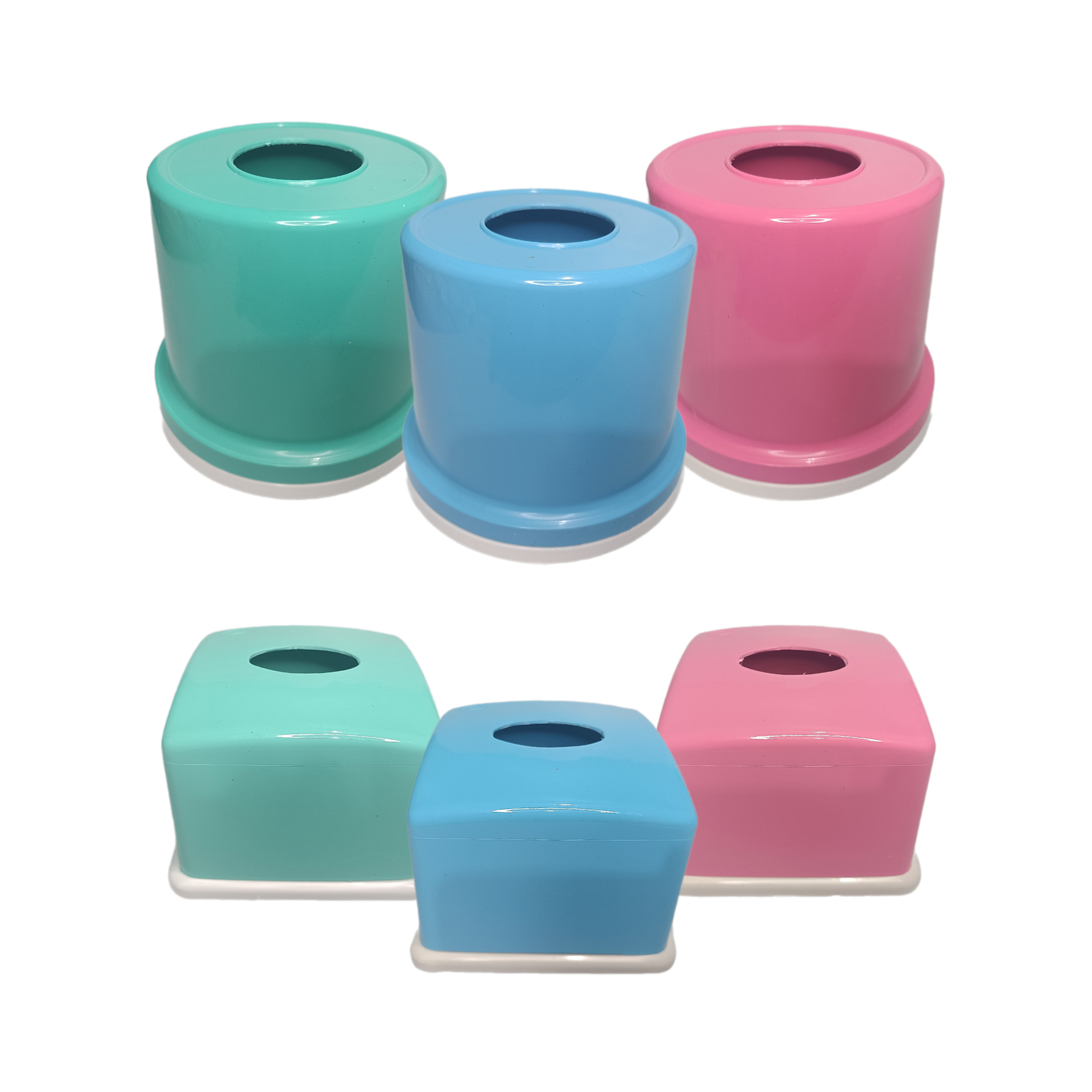 Box Tissue Square & Round Colorful กล่องทิชชู่แบบเหลี่ยมและกลม ที่ใส่กระดาษทิชชู่สีสันสดใส