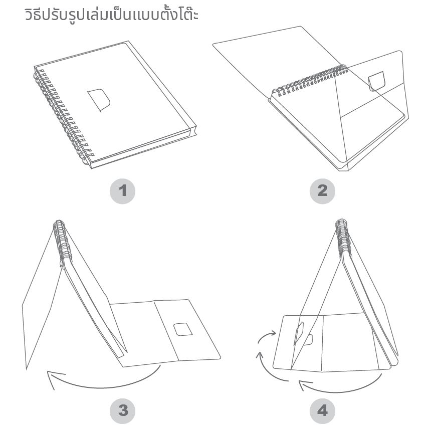 วิธีพับสมุดปฏิทินรายสัปดาห์ ST-302 