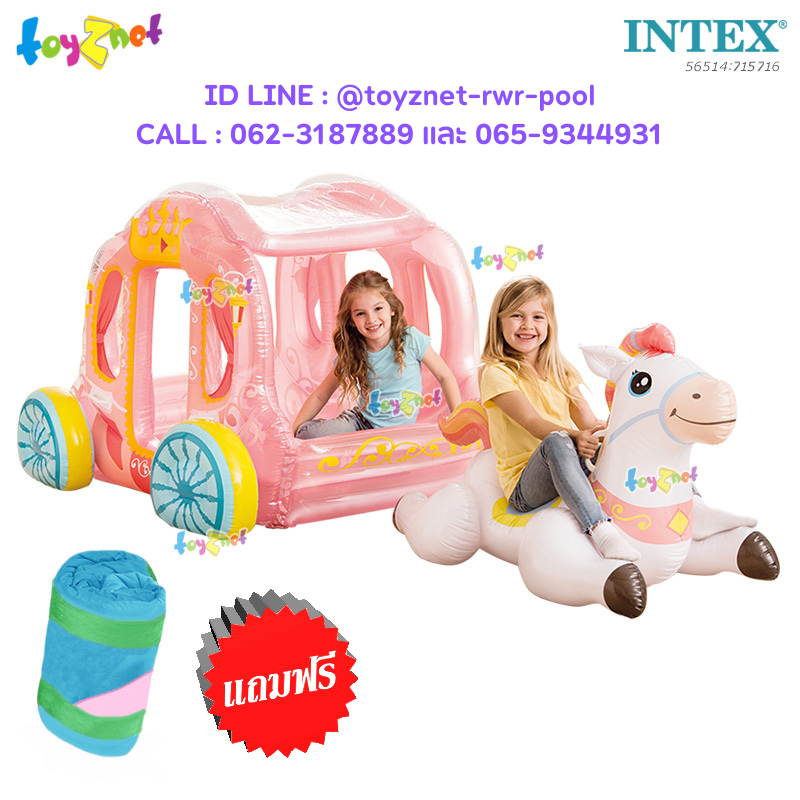 Intex Princess Carriage no.56514 + Mermaid Pattern Slumber Bag/Comforter no.715716