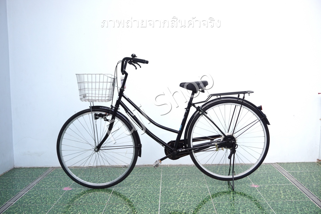 จักรยานแม่บ้านญี่ปุ่น - ล้อ 27 นิ้ว - ไม่มีเกียร์ - สีดำ [จักรยานมือสอง]