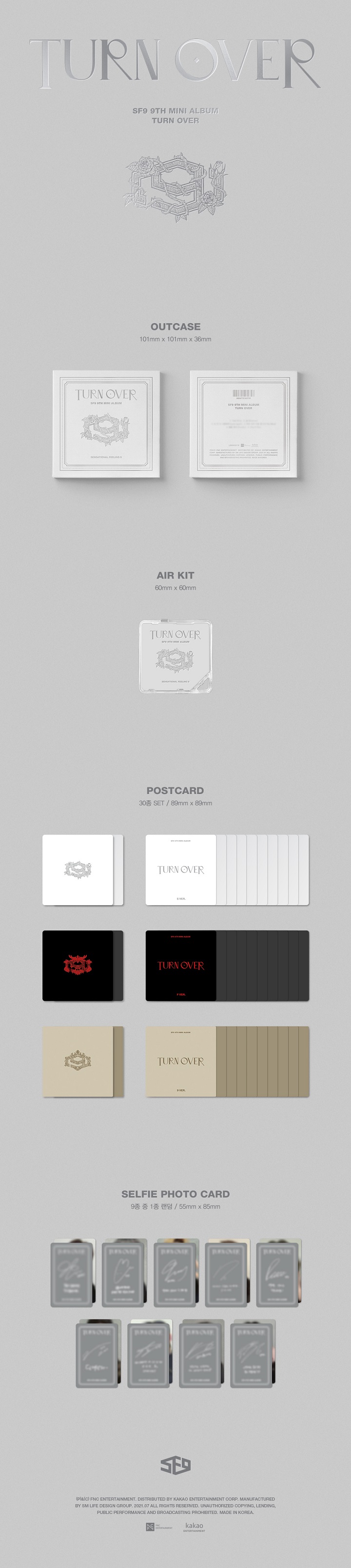 [PRE-ORDER] SF9 - 9th Mini Album "TURN OVER" (Kihno Kit)