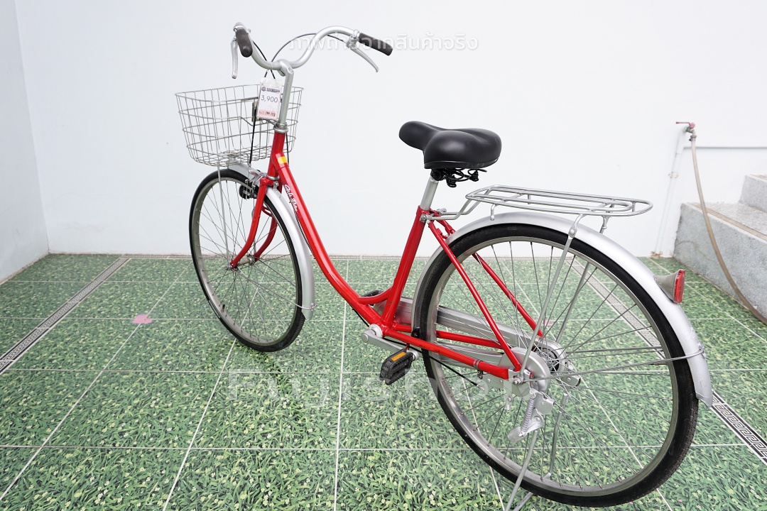 จักรยานแม่บ้านญี่ปุ่น - ล้อ 26 นิ้ว - ไม่มีเกียร์ - Gift Box - สีแดง [จักรยานมือสอง]