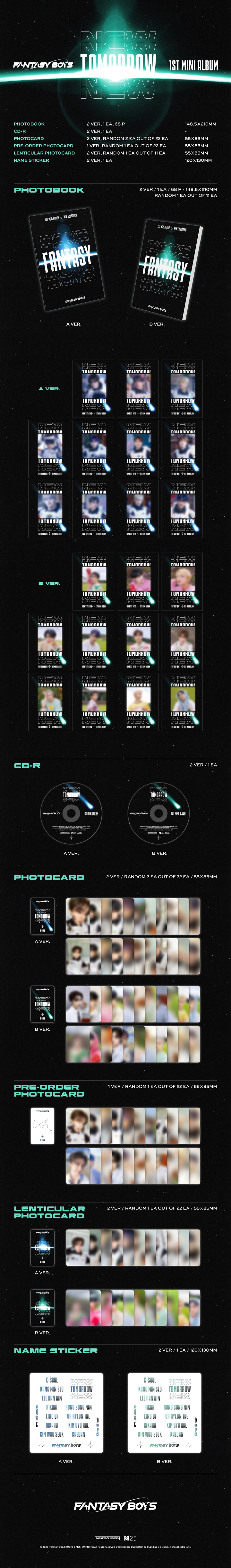 [PRE-ORDER] FANTASY BOYS - 1st Mini Album "NEW TOMORROW"