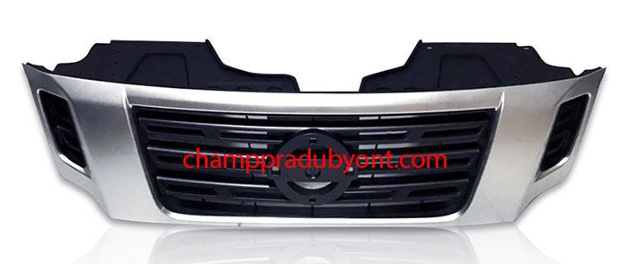 กระจังหน้า NISSAN NAVARA 2014-2018 ทรงศูนย์ บอร์นเงิน