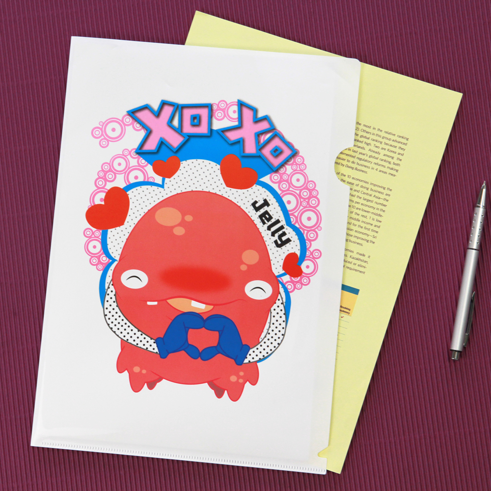 แฟ้มซอง A4 พิมพ์ลายเจลลี่