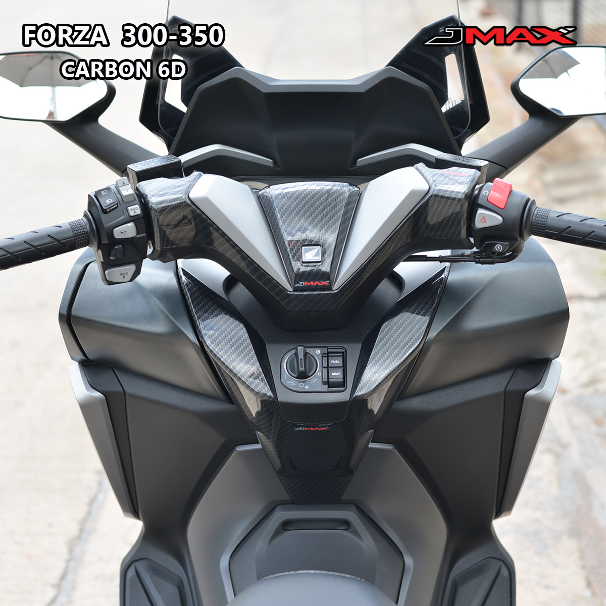 ฝาครอบแฮนด์บนชิ้นเล็ก ลายฟิมล์ 6D J-MAX FORZA 350 ราคา550