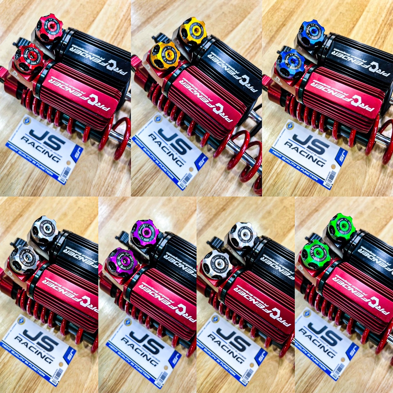 เม็ดปรับคอมเพรสชั่นแบบแต่ง JS racing สำหรับโช๊ค Profender เท่านั้น ตรงรุ่น งานอลูมิเนียมชิ้นงาน 2 สี สำหรับสายซิ่ง ใส่แทนของเดิมได้เลย ไม่ต้องดัดแปลง