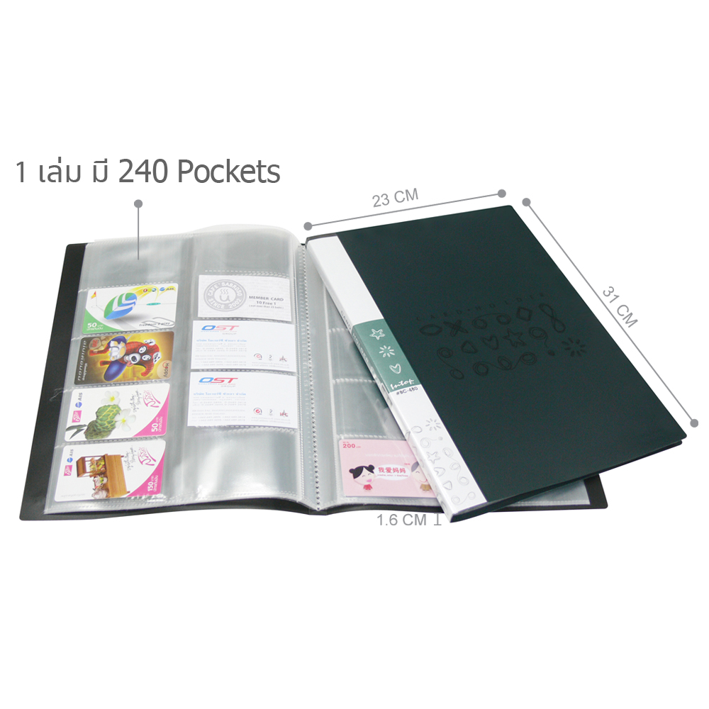 Card Book A4 with Card Pockets BC-480