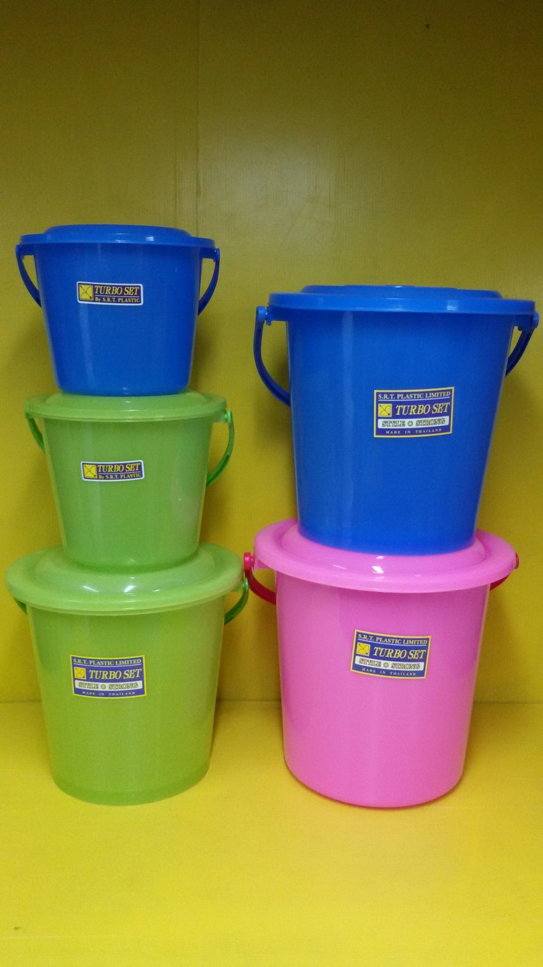 ถังน้ำ 305+ฝา สีสดใส(SRT)