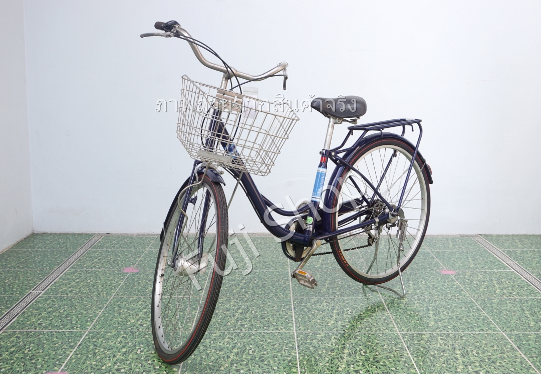 จักรยานแม่บ้านญี่ปุ่น - ล้อ 26 นิ้ว - เกียร์ 6 สปีด - สีน้ำเงิน [จักรยานมือสอง]
