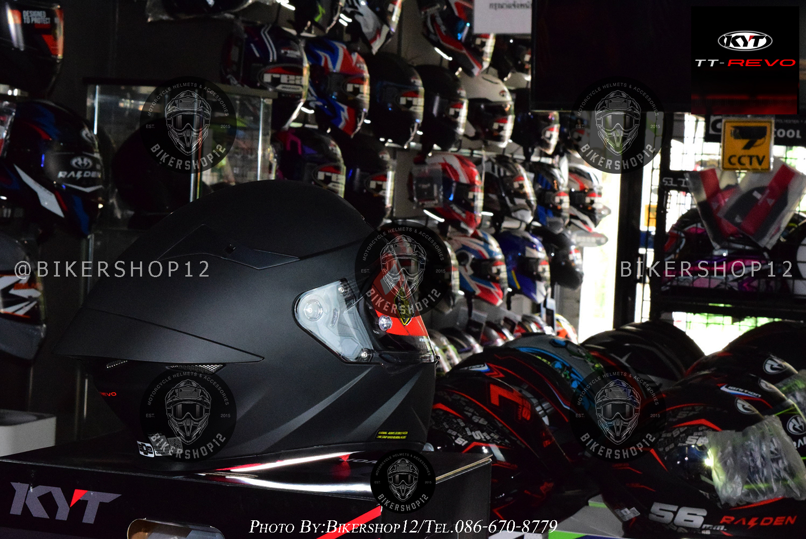 หมวกกันน็อคKYT รุ่น TT-REVO MATTE (ดำด้าน)