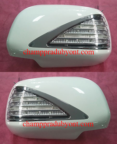ครอบกระจกมองข้างมีไฟ TOYOTA VIGO 04-11 ลายเบนซ์