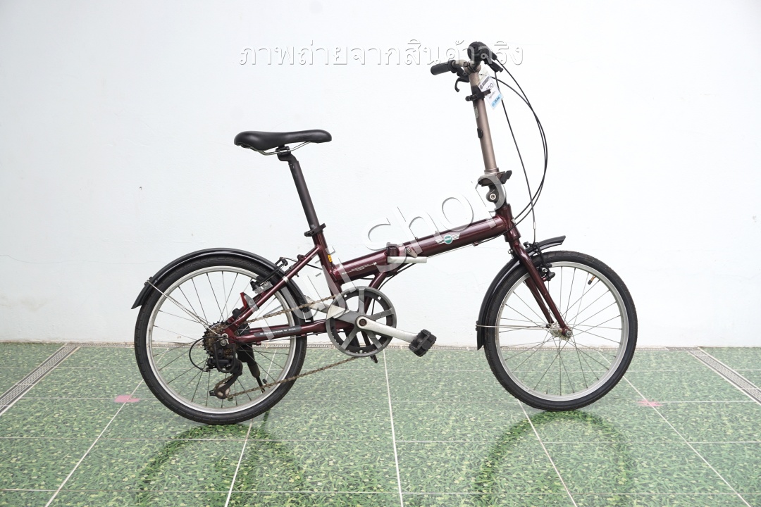 จักรยานพับได้ญี่ปุ่น - ล้อ 20 นิ้ว - มีเกียร์ - อลูมิเนียม - Mini Cooper - สีแดง [จักรยานมือสอง]
