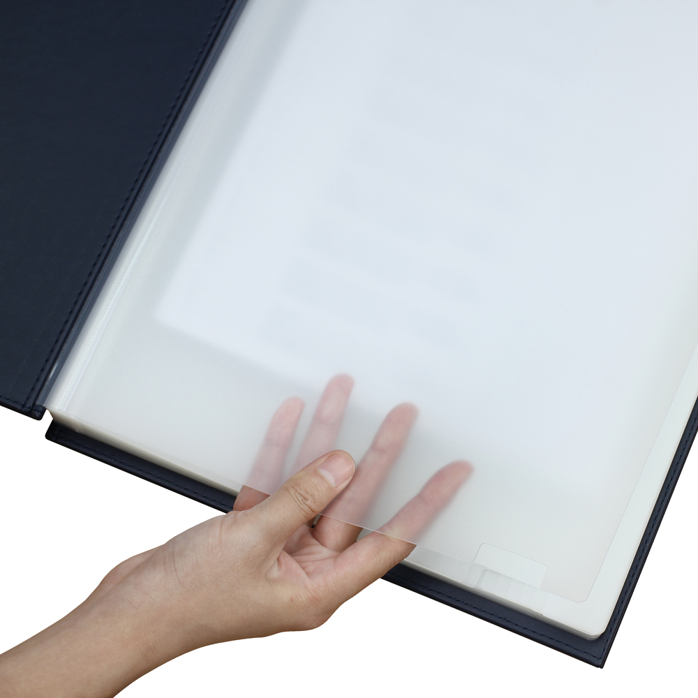 สมุดเสนอเซ็น ปกหนังเทียม ไส้พลาสติก