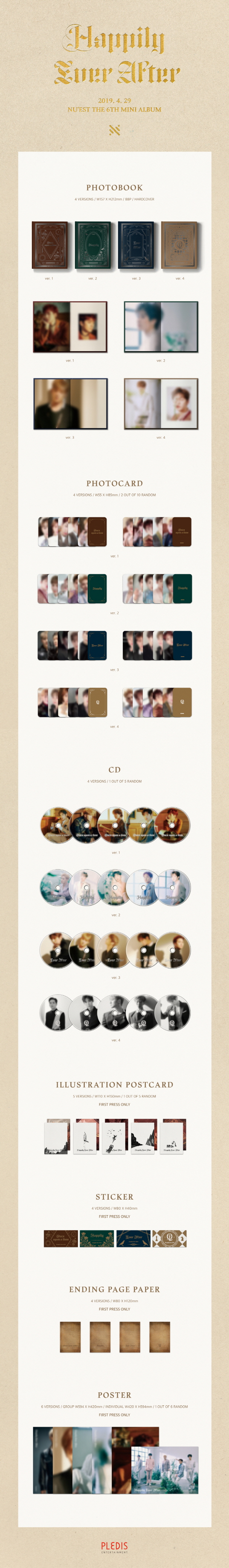 [PRE-ORDER] {อัลบั้มไซน์สุ่มเมมเบอร์ 1 คน} NU'EST - 6th Mini Album "HAPPILY EVER AFTER"