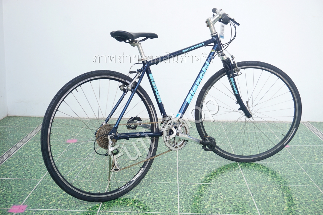 จักรยานไฮบริดญี่ปุ่น - ล้อ 28 นิ้ว - มีเกียร์ - อลูมิเนียม - Bianchi Back Street - สีน้ำเงิน [จักรยานมือสอง]
