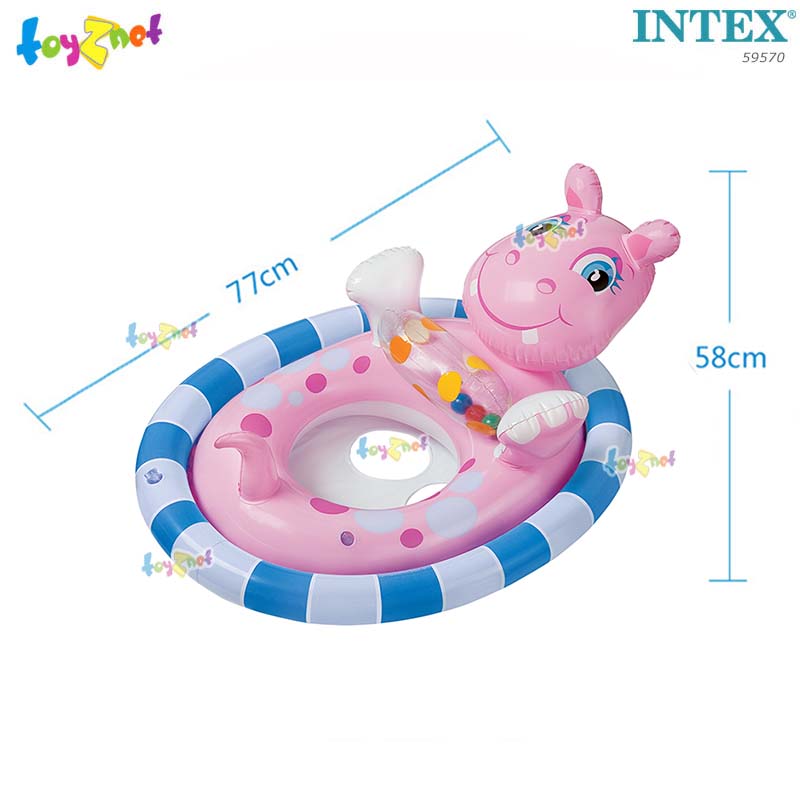Intex See-Me-Sit Pool Riders Hippo 77x58 Cm. No.59570