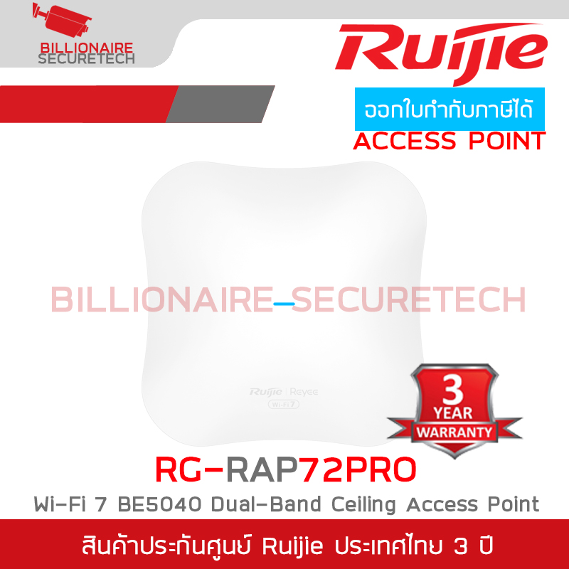 RUIJIE RG-RAP72Pro ACCESS POINT Wi-Fi 7, BE5040, 2.5GE Port 4K-QAM BY BILLIONAIRE SECURETECH RG-RAP72Pro