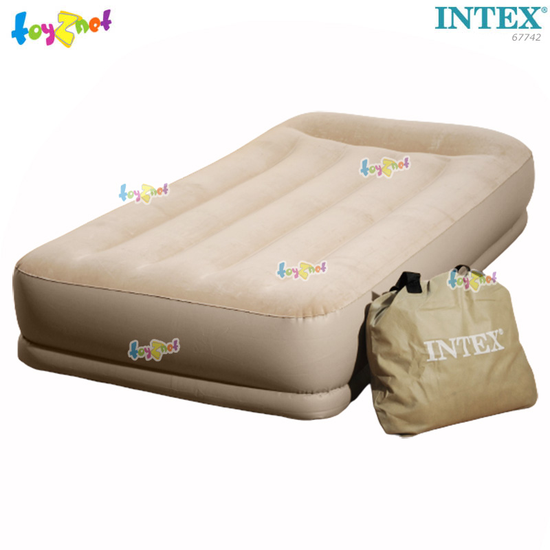 Intex Pillow Rest Mid-Rise Airbed 3.5ft (Twin) 99x191x38 cm w/Built-In Elec. Pump no.67742