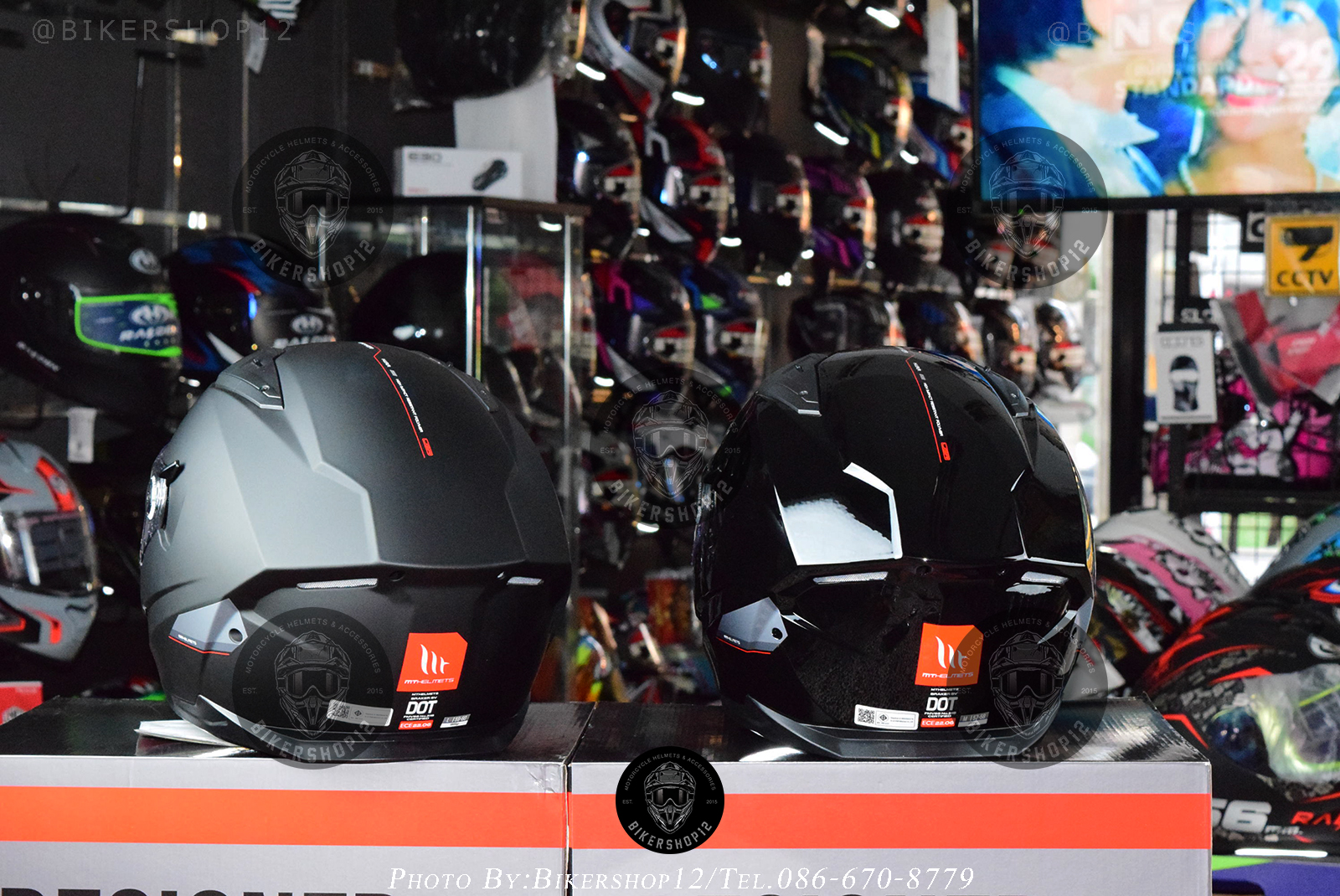 หมวกกันน็อคMT Braker SV สีดำเงา