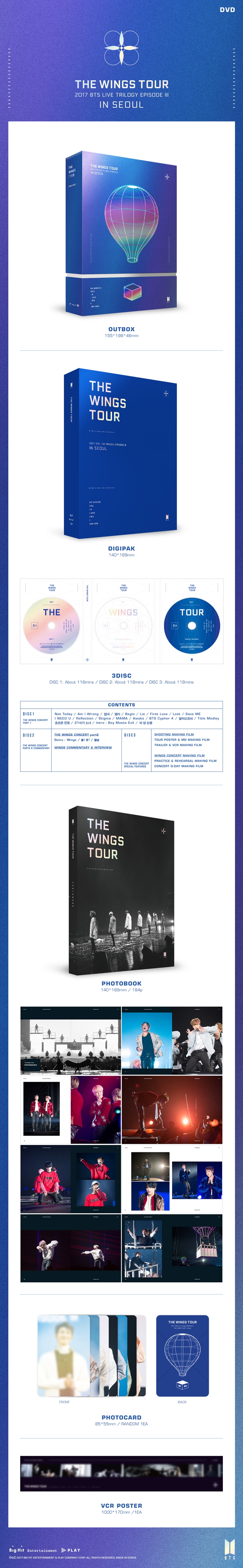 [PRE-ORDER] BTS - 2017 BTS LIVE TRILOGY EPISODE III THE WINGS TOUR IN SEOUL CONCERT (3DVD)