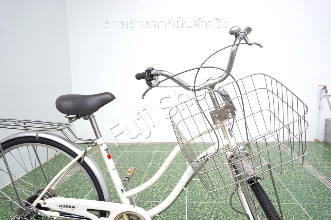 จักรยานแม่บ้านญี่ปุ่น - ล้อ 26 นิ้ว - เกียร์ 6 สปีด - สีขาว [จักรยานมือสอง]