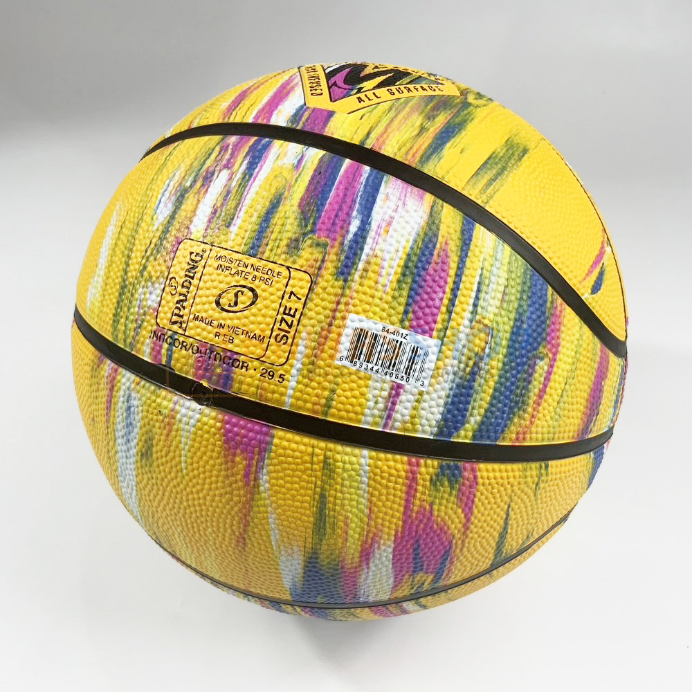 (ของแท้ 100%) บาสเกตบอล ลูกบาส Spalding Marble Series (Yellow) บาสเกตบอลยาง เบอร์7