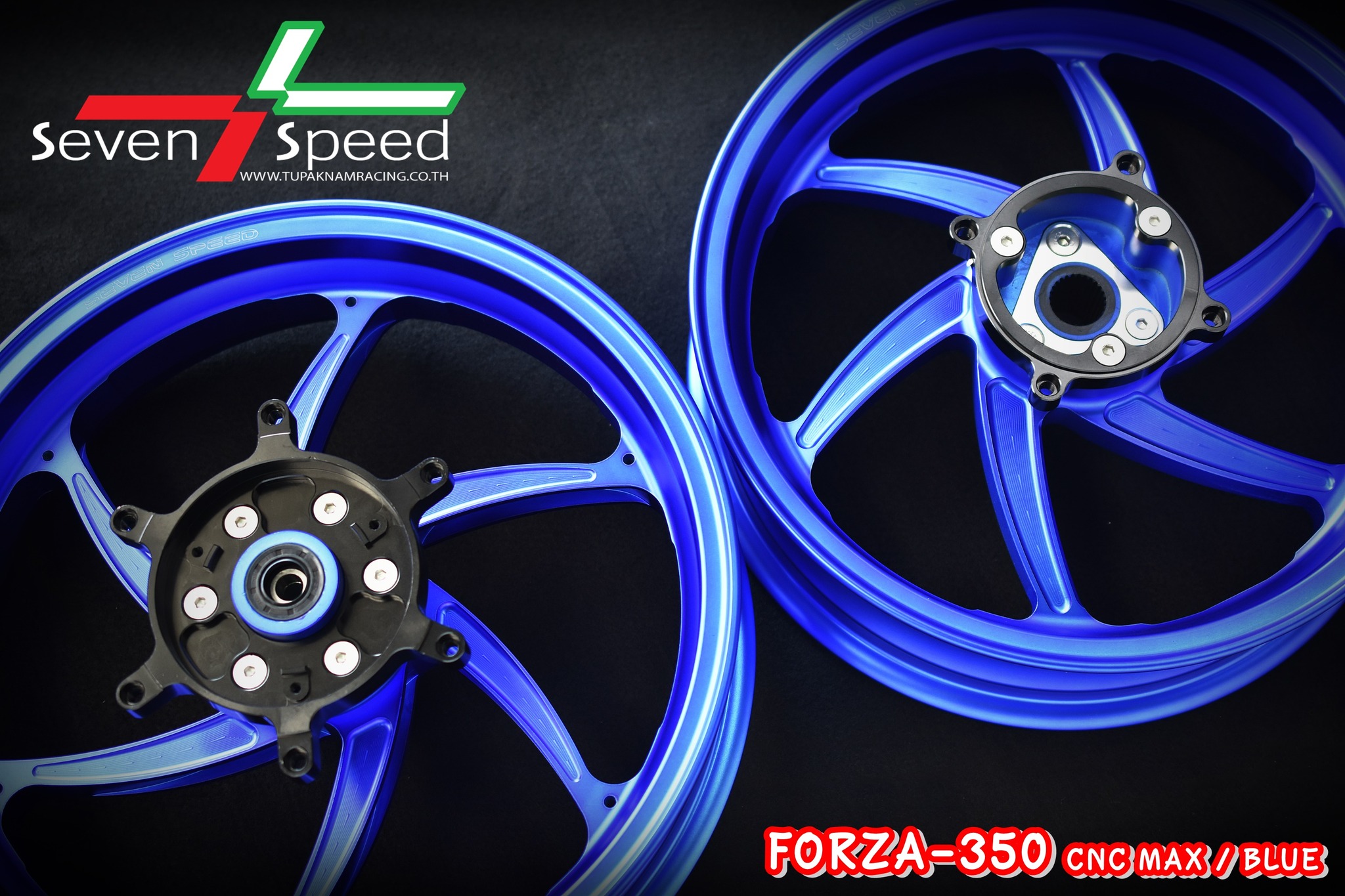 CNC MAX FORZA-350 สีด้าน ล้อแม็ก forza350 sevenspeed - งานตรงรุ่น ไม่ต้องแปลงรถ - งานไทยแท้ เกรดพรีเมี่ยม - ผลิตจากวัตถุดิบคุณภาพสูงด้วยเครื่องจักรที่ทันสมัย - ชิ้นงานมีความละเอียดสวยงาม - มีความสวยงาม แข็งแรง ทนทาน ราคา 9,800 บาท